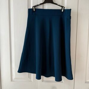Navy Blue Pleated Skirt
